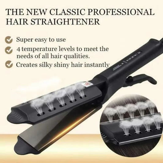 Dual-Use Hair Straightener and Curler – 4-Gear Portable Hair Styling Tool with Constant Temperature Control