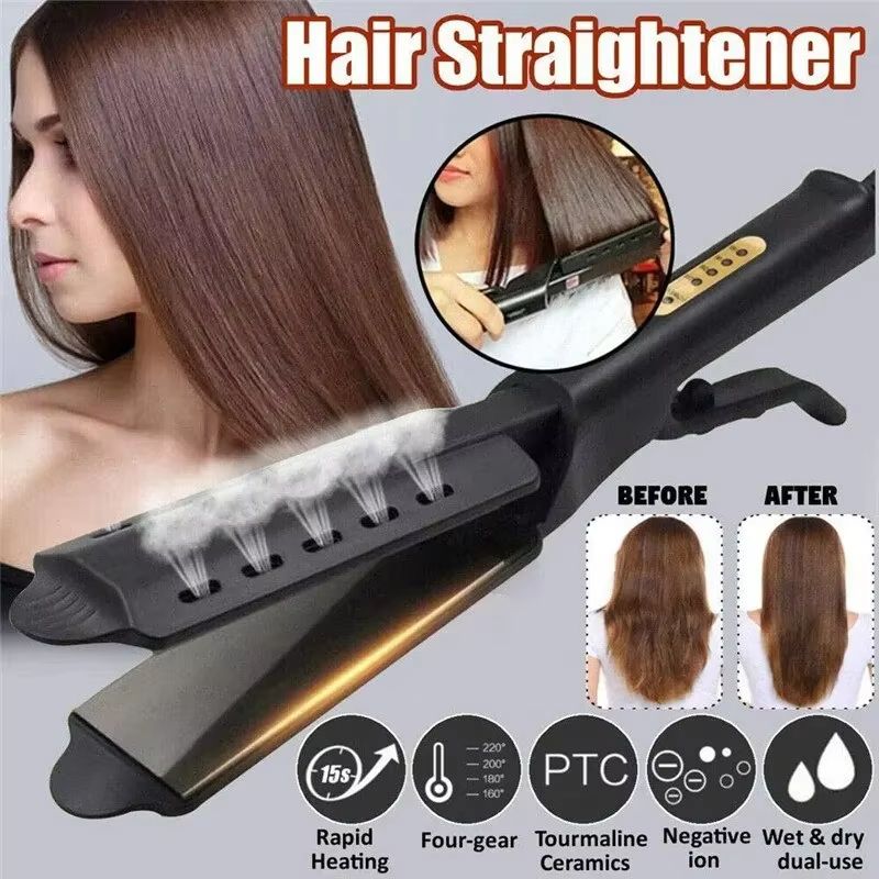 Dual-Use Hair Straightener and Curler – 4-Gear Portable Hair Styling Tool with Constant Temperature Control