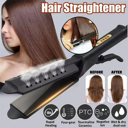 Dual-Use Hair Straightener and Curler – 4-Gear Portable Hair Styling Tool with Constant Temperature Control