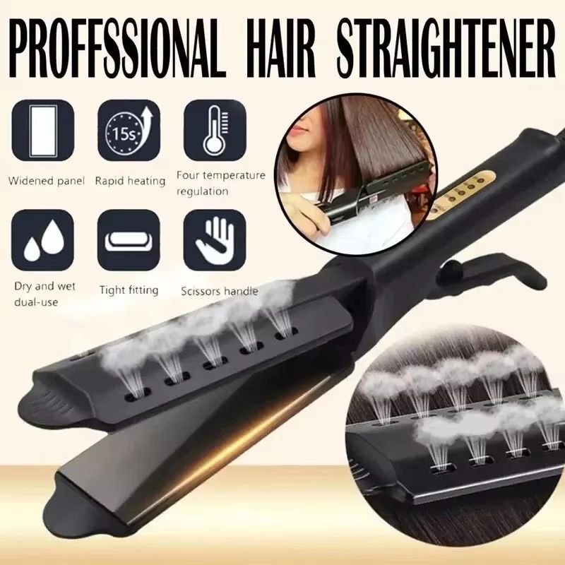 Dual-Use Hair Straightener and Curler – 4-Gear Portable Hair Styling Tool with Constant Temperature Control