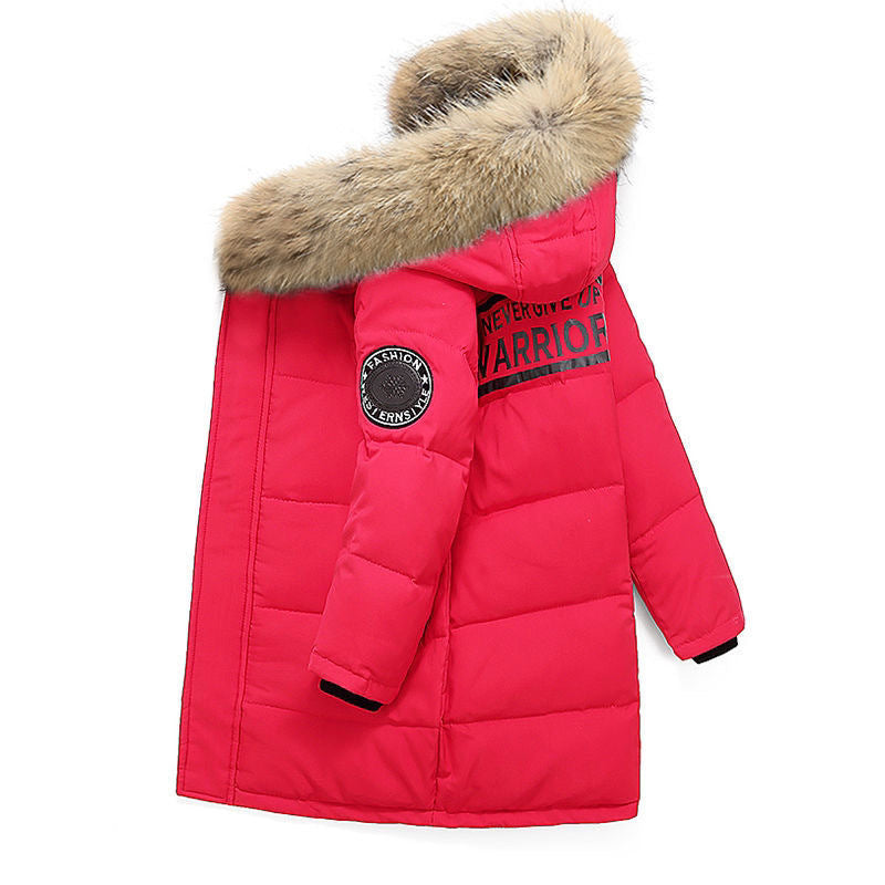 Boys Winter Jacket, Thicken Keep Warm Kids Coat, Fashion Zipper Hooded Jacket for Teenagers and Boys