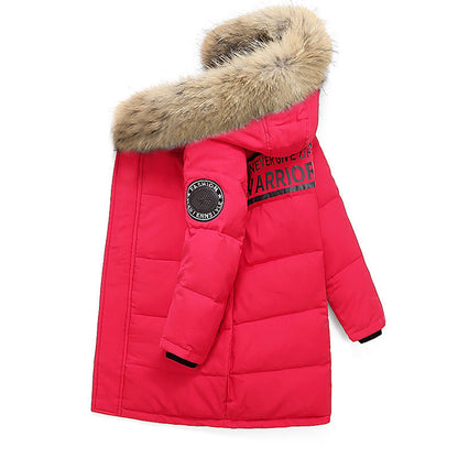Boys Winter Jacket, Thicken Keep Warm Kids Coat, Fashion Zipper Hooded Jacket for Teenagers and Boys