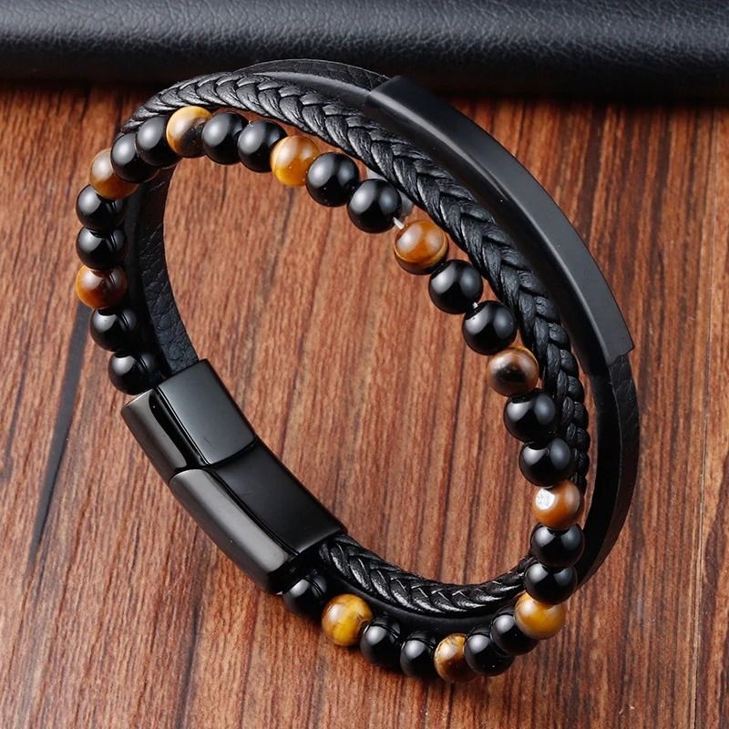 Braided Rope Bracelet with Magnetic Clasp