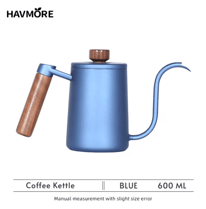 BrewMaster 600ml Stainless Steel Gooseneck Coffee Kettle for Barista Precision