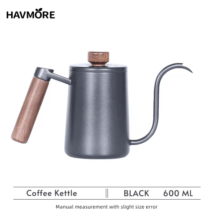 BrewMaster 600ml Stainless Steel Gooseneck Coffee Kettle for Barista Precision