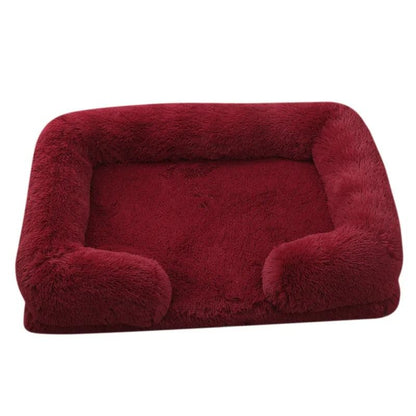 Large Dog Bed Plush Pet Bed Winter Thickened Pad with Removable Cushion