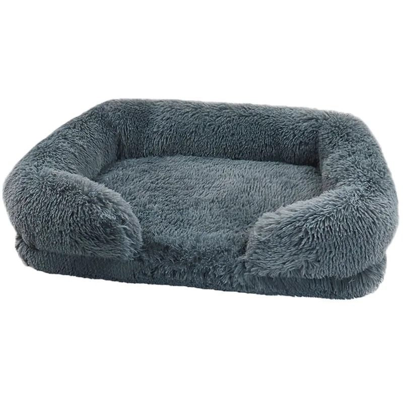 Large Dog Bed Plush Pet Bed Winter Thickened Pad with Removable Cushion