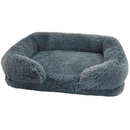 Large Dog Bed Plush Pet Bed Winter Thickened Pad with Removable Cushion