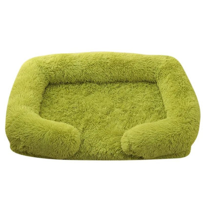 Large Dog Bed Plush Pet Bed Winter Thickened Pad with Removable Cushion