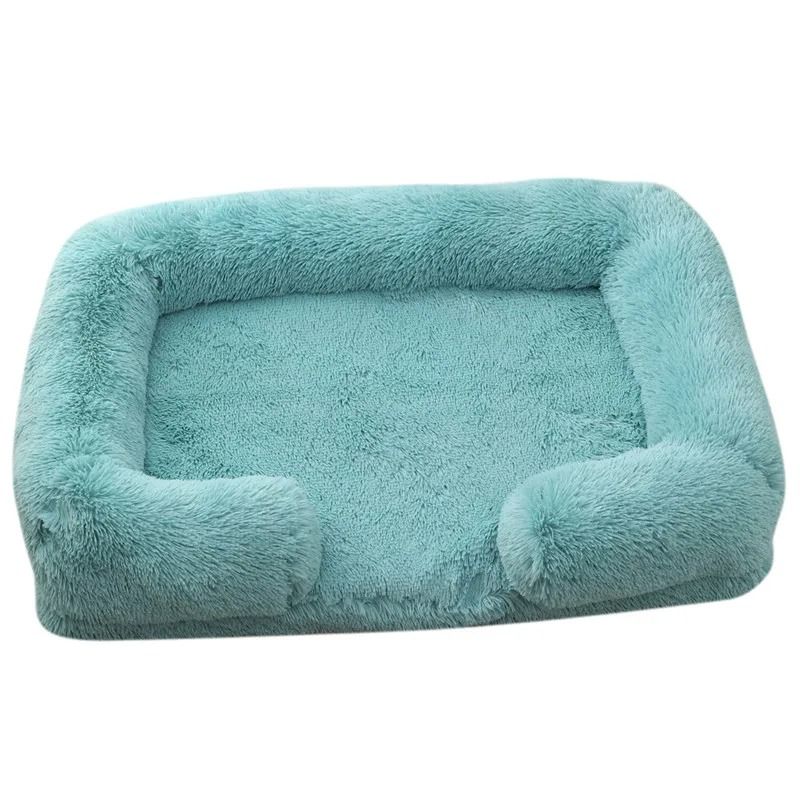 Large Dog Bed Plush Pet Bed Winter Thickened Pad with Removable Cushion