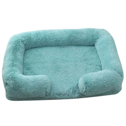 Large Dog Bed Plush Pet Bed Winter Thickened Pad with Removable Cushion
