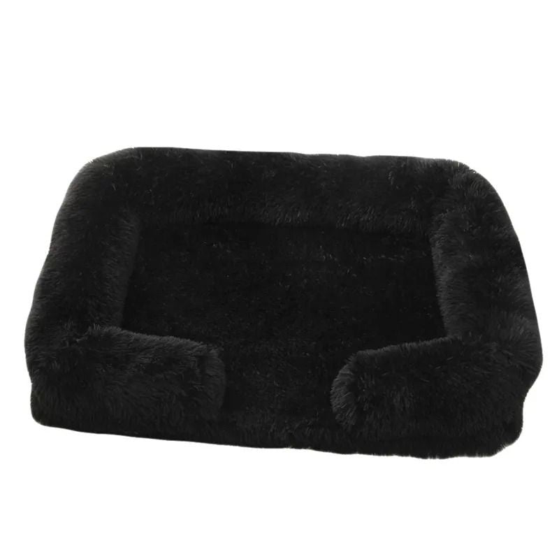 Large Dog Bed Plush Pet Bed Winter Thickened Pad with Removable Cushion