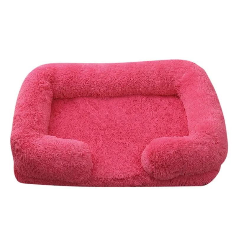 Large Dog Bed Plush Pet Bed Winter Thickened Pad with Removable Cushion