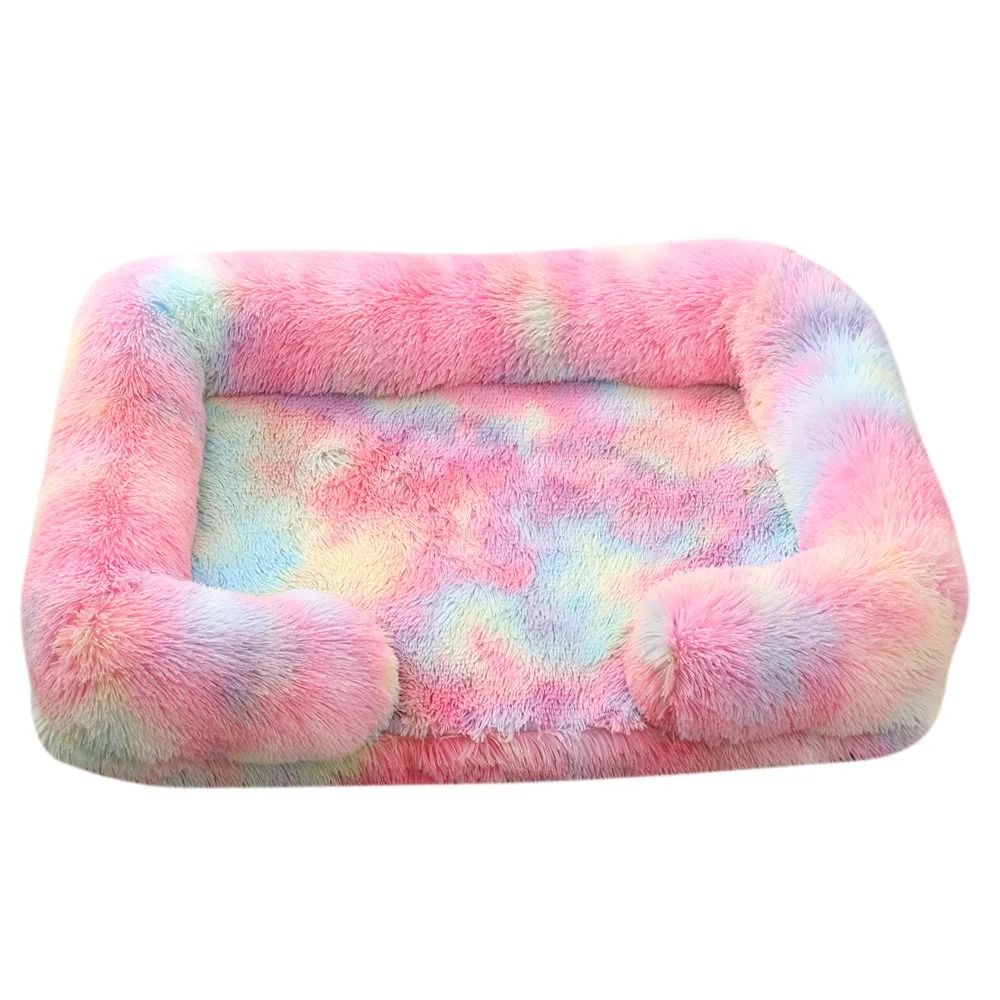 Large Dog Bed Plush Pet Bed Winter Thickened Pad with Removable Cushion