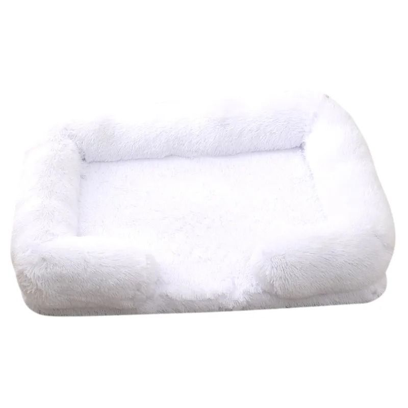 Large Dog Bed Plush Pet Bed Winter Thickened Pad with Removable Cushion
