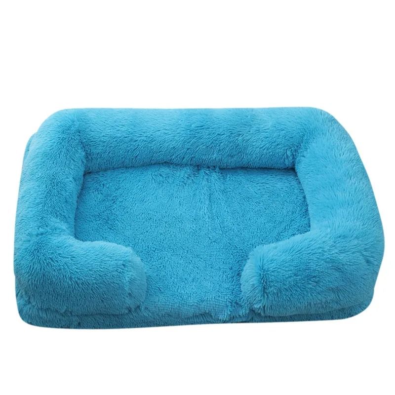 Large Dog Bed Plush Pet Bed Winter Thickened Pad with Removable Cushion