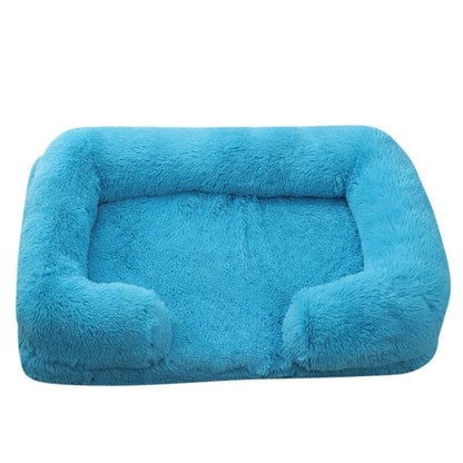 Large Dog Bed Plush Pet Bed Winter Thickened Pad with Removable Cushion