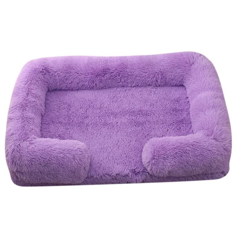 Large Dog Bed Plush Pet Bed Winter Thickened Pad with Removable Cushion