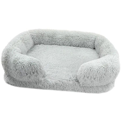 Large Dog Bed Plush Pet Bed Winter Thickened Pad with Removable Cushion