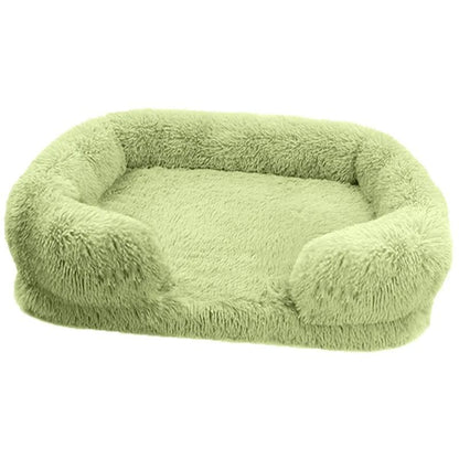 Large Dog Bed Plush Pet Bed Winter Thickened Pad with Removable Cushion