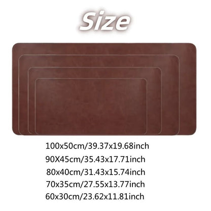 Office Desk Cushion Waterproof PU Mouse Pad Desk Mat Non Slip Keyboard Cover