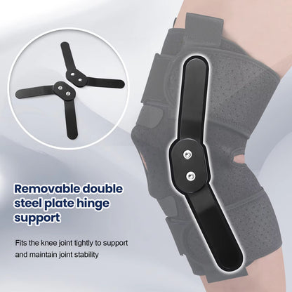 Hinged Knee Brace with Patella Gel Pads – Adjustable Support for Meniscus, ACL & MCL Injury Recovery