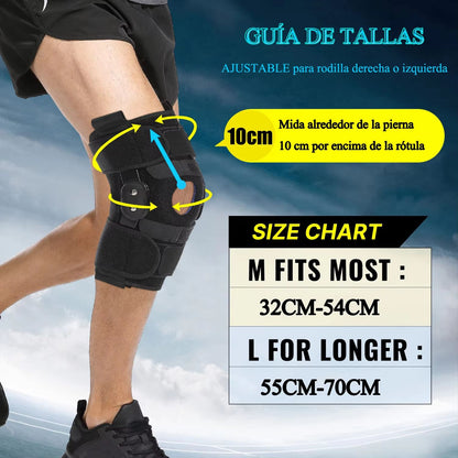 Hinged Knee Brace with Patella Gel Pads – Adjustable Support for Meniscus, ACL & MCL Injury Recovery