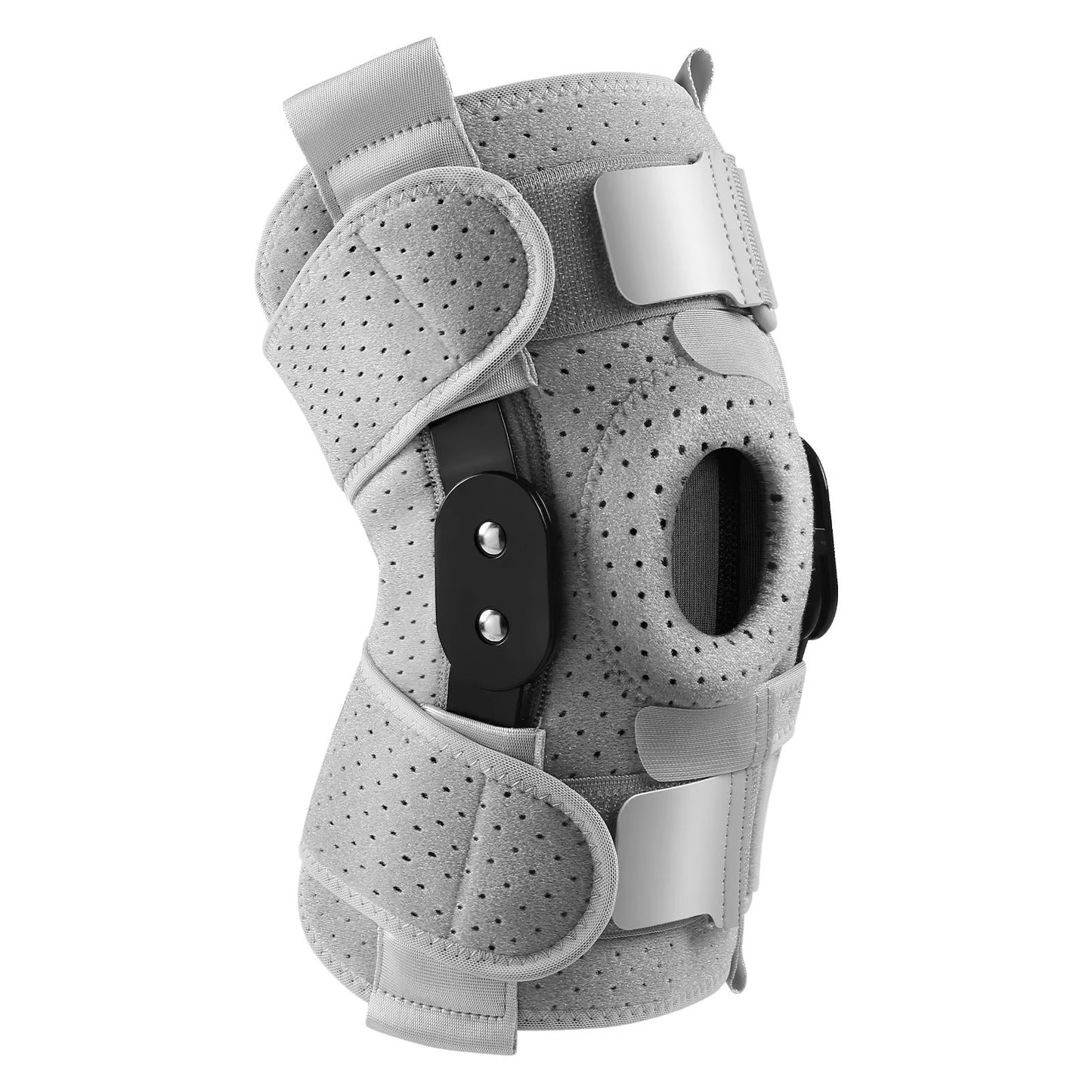 Hinged Knee Brace with Patella Gel Pads – Adjustable Support for Meniscus, ACL & MCL Injury Recovery