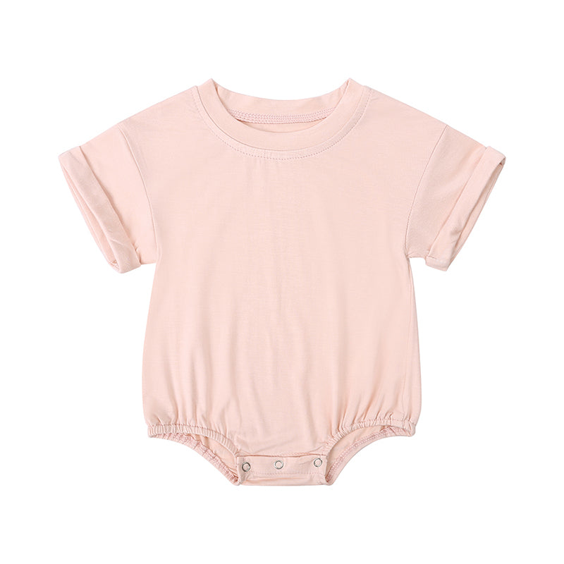 Baby Romper, Bamboo Fiber Jumpsuit, Casual Newborn Clothes for Boys and Girls, Short Sleeve Bodysuit