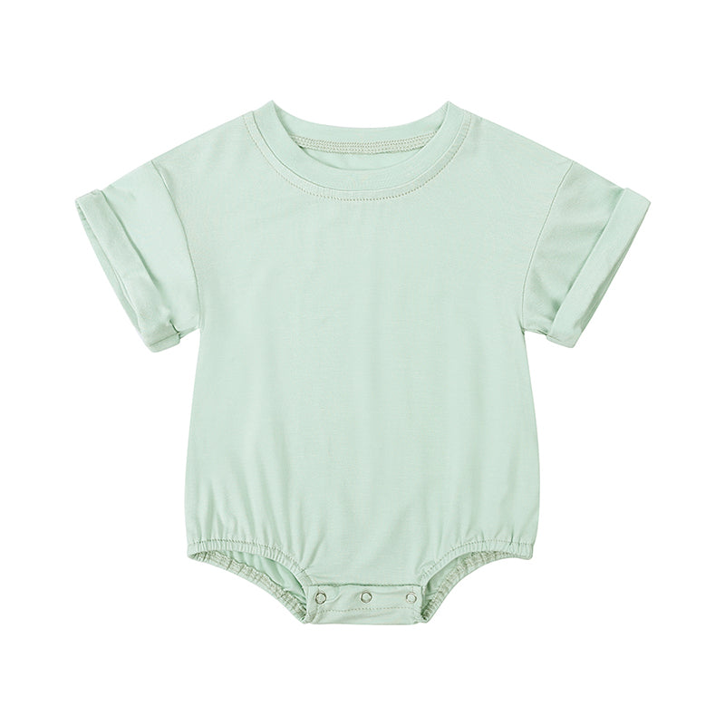 Baby Romper, Bamboo Fiber Jumpsuit, Casual Newborn Clothes for Boys and Girls, Short Sleeve Bodysuit