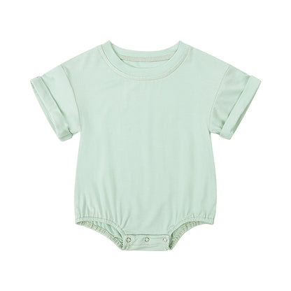 Baby Romper, Bamboo Fiber Jumpsuit, Casual Newborn Clothes for Boys and Girls, Short Sleeve Bodysuit