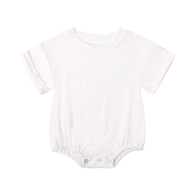 Baby Romper, Bamboo Fiber Jumpsuit, Casual Newborn Clothes for Boys and Girls, Short Sleeve Bodysuit