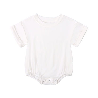 Baby Romper, Bamboo Fiber Jumpsuit, Casual Newborn Clothes for Boys and Girls, Short Sleeve Bodysuit