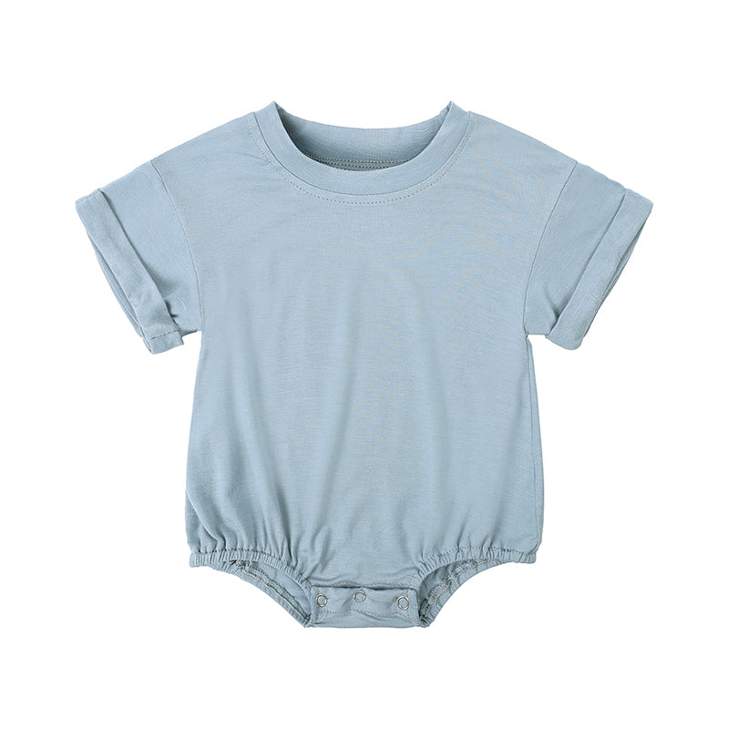 Baby Romper, Bamboo Fiber Jumpsuit, Casual Newborn Clothes for Boys and Girls, Short Sleeve Bodysuit
