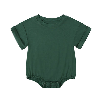 Baby Romper, Bamboo Fiber Jumpsuit, Casual Newborn Clothes for Boys and Girls, Short Sleeve Bodysuit
