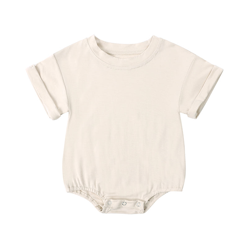 Baby Romper, Bamboo Fiber Jumpsuit, Casual Newborn Clothes for Boys and Girls, Short Sleeve Bodysuit