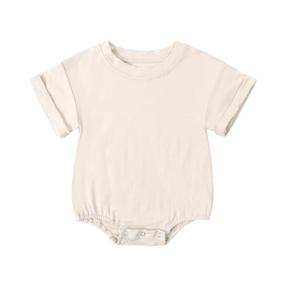 Baby Romper, Bamboo Fiber Jumpsuit, Casual Newborn Clothes for Boys and Girls, Short Sleeve Bodysuit