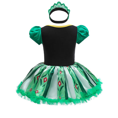 Baby Princess Outfit, Infant Tutu Dress, Snow Queen Romper, Birthday Costume