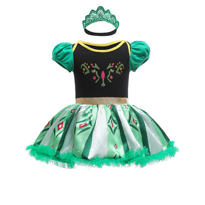Baby Princess Outfit, Infant Tutu Dress, Snow Queen Romper, Birthday Costume