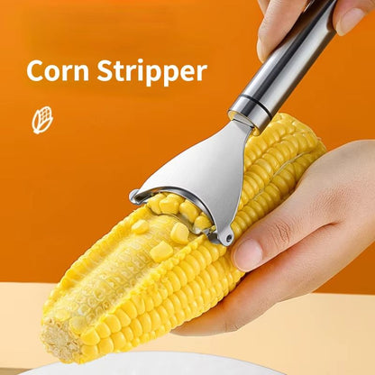 Stainless Steel Corn Stripper & Kerneler – Efficient Corn Peeler for Kitchen and Vegetable Prep