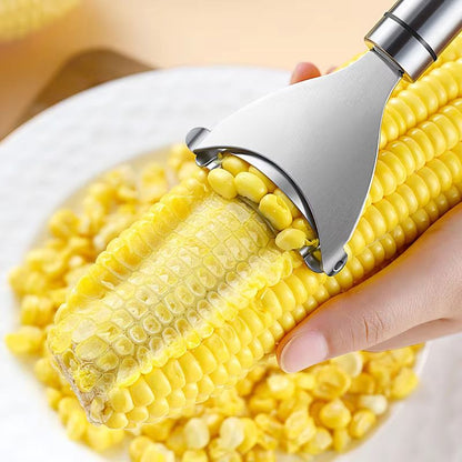 Stainless Steel Corn Stripper & Kerneler – Efficient Corn Peeler for Kitchen and Vegetable Prep