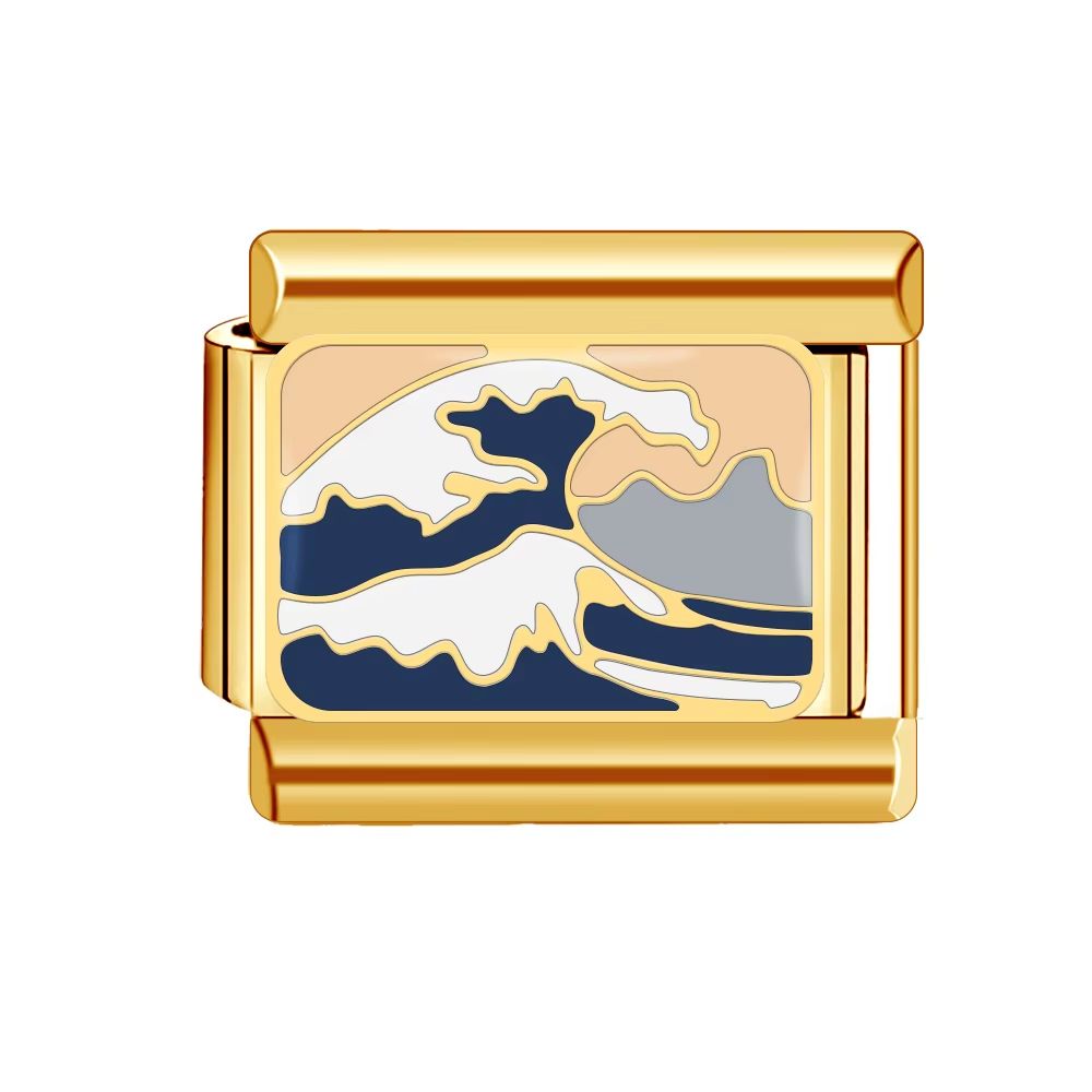 Italian Charm Bracelet – 9mm Gold DIY Luxury Ocean & Beach Design