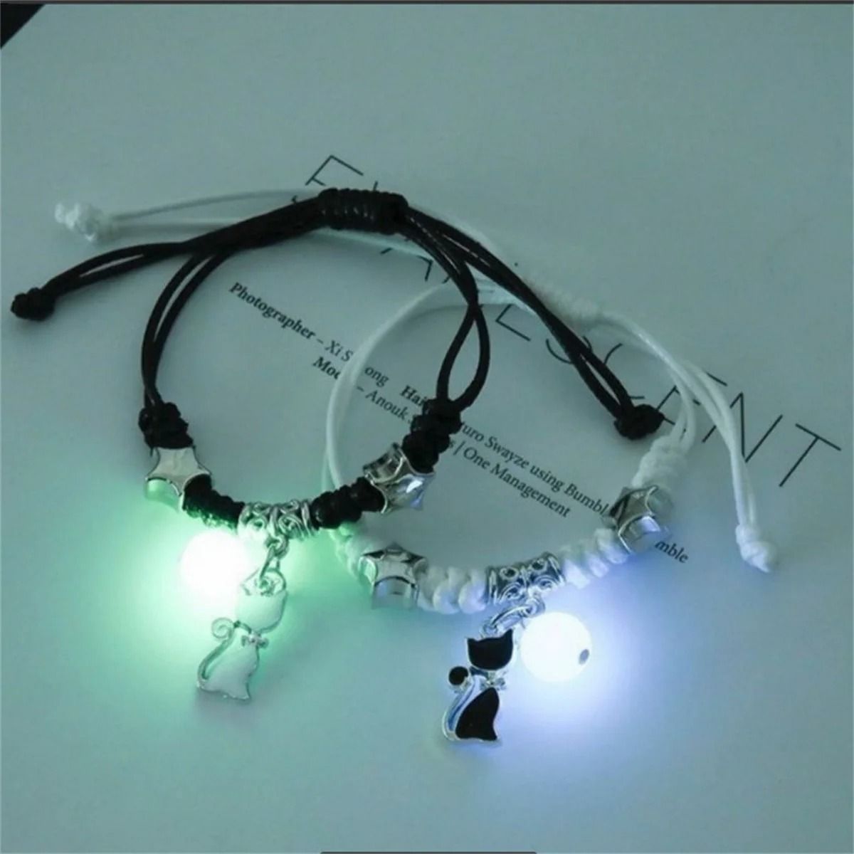 Luminous Charm Bead Couple Bracelet