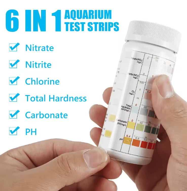AquaCheck 7 in 1 Aquarium Water Test Strips 100 Count Kit