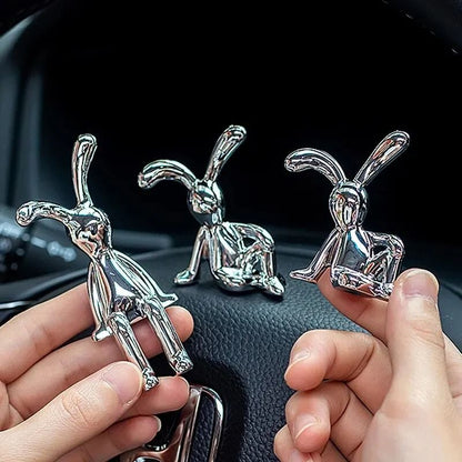 Cute Long Eared Rabbit Figurine Set