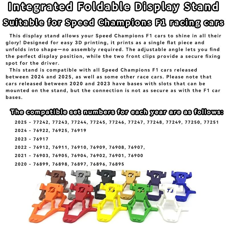 Foldable Display Stand for F1 Model Cars