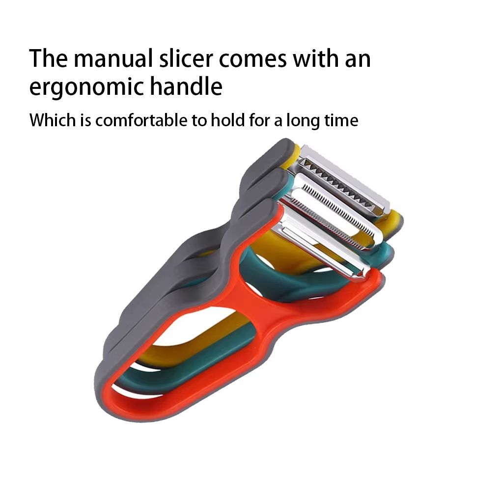 3-Piece Stainless Steel Multi-Function Peeler & Slicer Set – Versatile Kitchen Tool for Fruits, Vegetables & Potatoes
