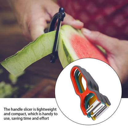 3-Piece Stainless Steel Multi-Function Peeler & Slicer Set – Versatile Kitchen Tool for Fruits, Vegetables & Potatoes