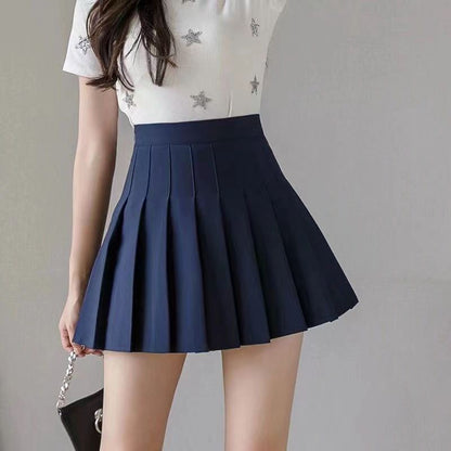 New, Sexy, High Waist Pleated Skirt, Vintage Mini Skirts for Women, Tennis Style, Summer Dance Skirt