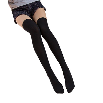 Over Knee Thigh High Socks for Women, Striped Nylon Sexy Long Stockings & Fashionable Womens Leg Warmers for Daily